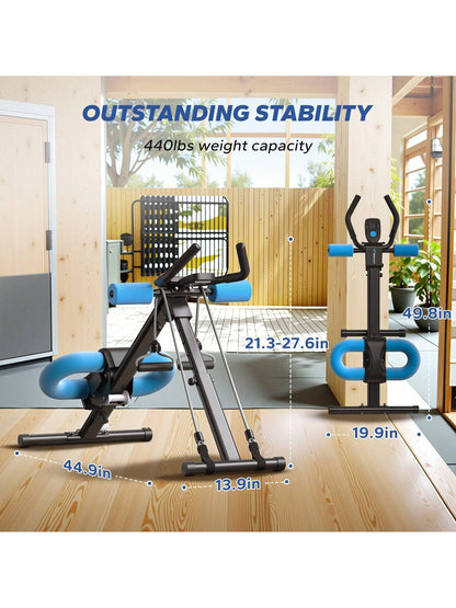 MERACH Ab Machine for Home Gym, Ab Workout Equipment, Other Waist & Abdominal Machine,Height Adjustable Ab Trainer, Foldable Fitness Equipment, Abdominal Trainers Ab Workout Machine