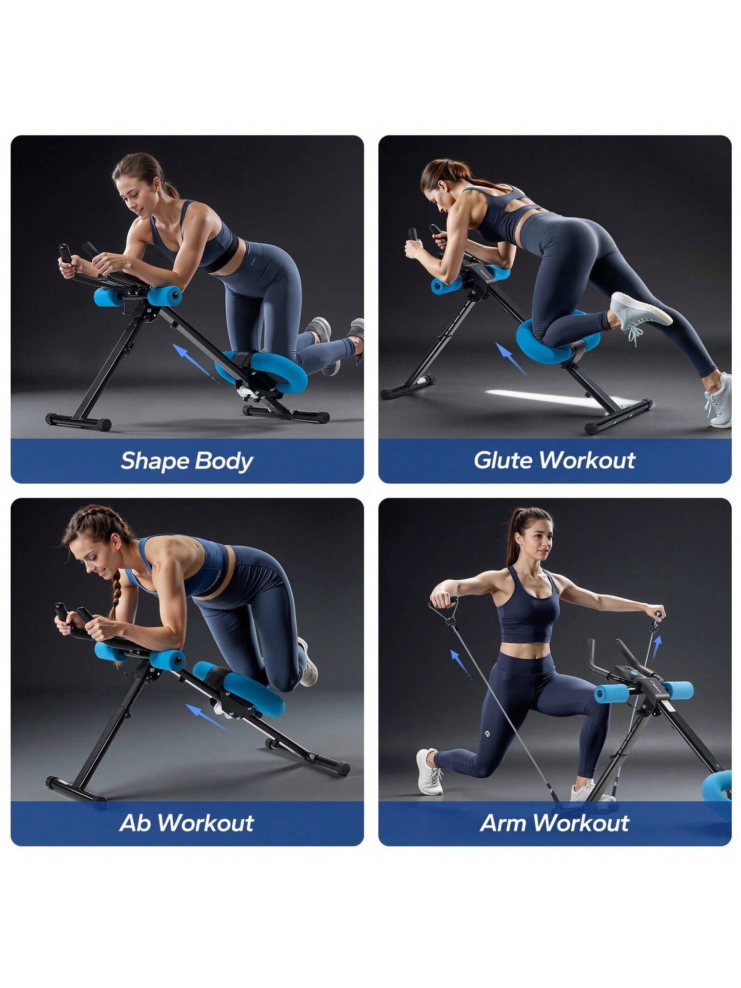 MERACH Ab Machine for Home Gym, Ab Workout Equipment, Other Waist & Abdominal Machine,Height Adjustable Ab Trainer, Foldable Fitness Equipment, Abdominal Trainers Ab Workout Machine