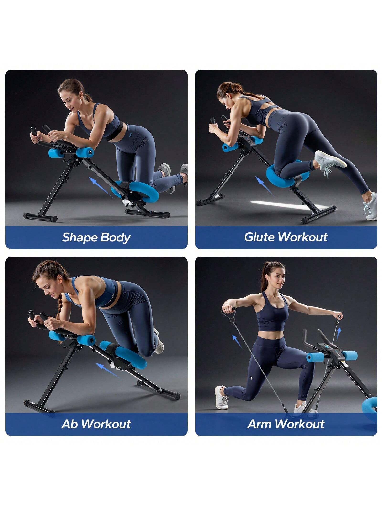 MERACH Ab Machine for Home Gym, Ab Workout Equipment, Other Waist & Abdominal Machine,Height Adjustable Ab Trainer, Foldable Fitness Equipment, Abdominal Trainers Ab Workout Machine
